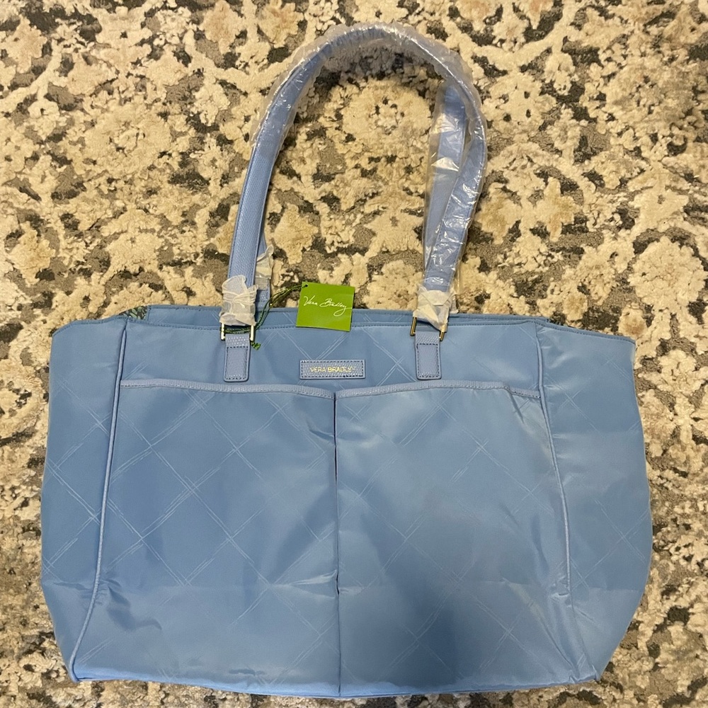 NWT Vera Bradley Preppy Nylon Uptown Baby/Diaper Bag/Tote with stroller straps